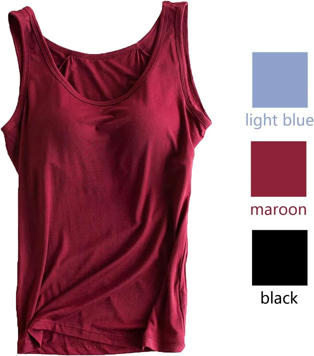 Alizeal 3 Pcs Women's Basic Solid Camisole Stretch Casual Tank Tops