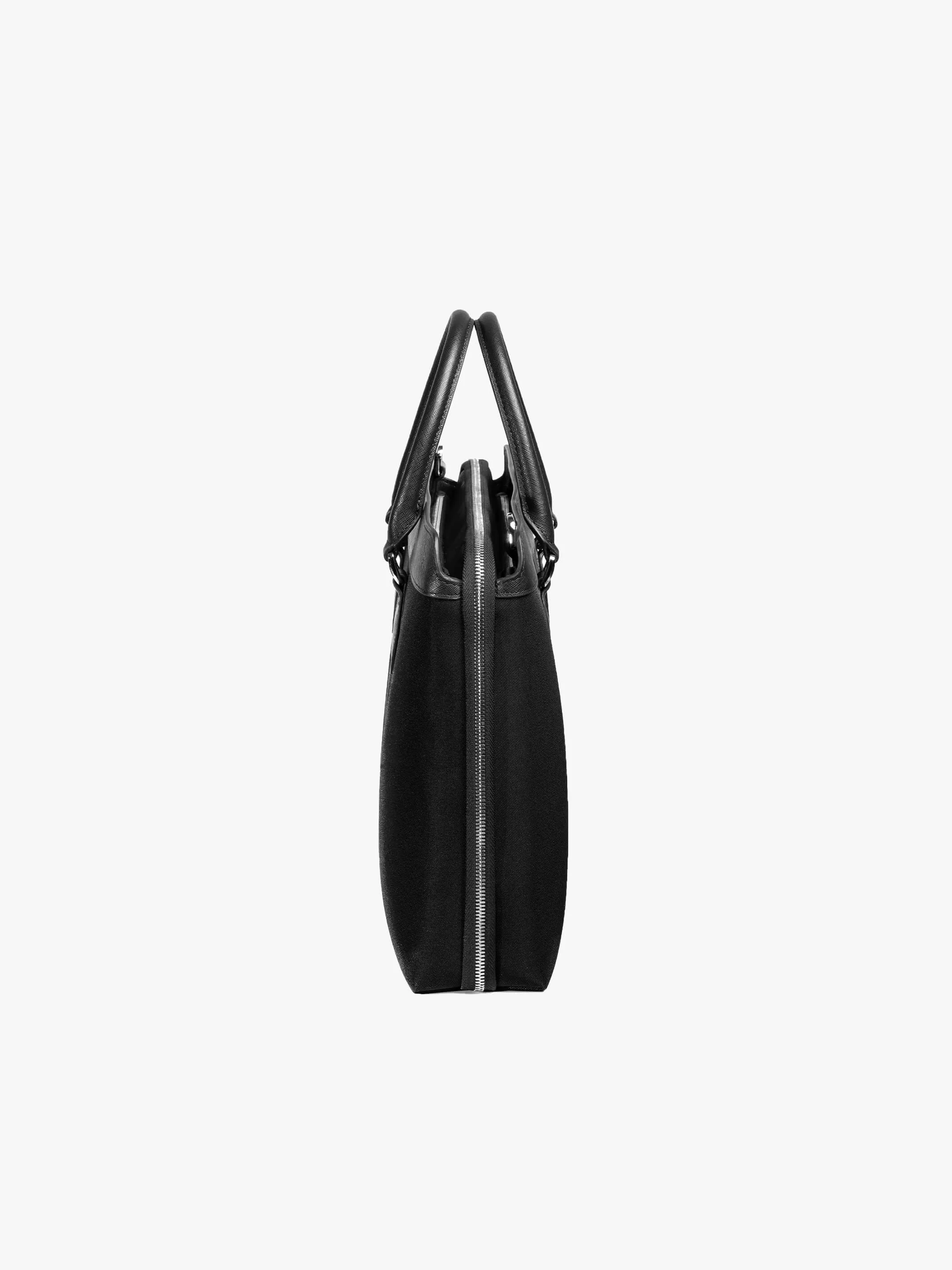 Alpha Leather-Trimmed Briefcase