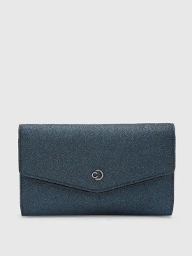 Caprese Junie Flapover Clutch Large Navy