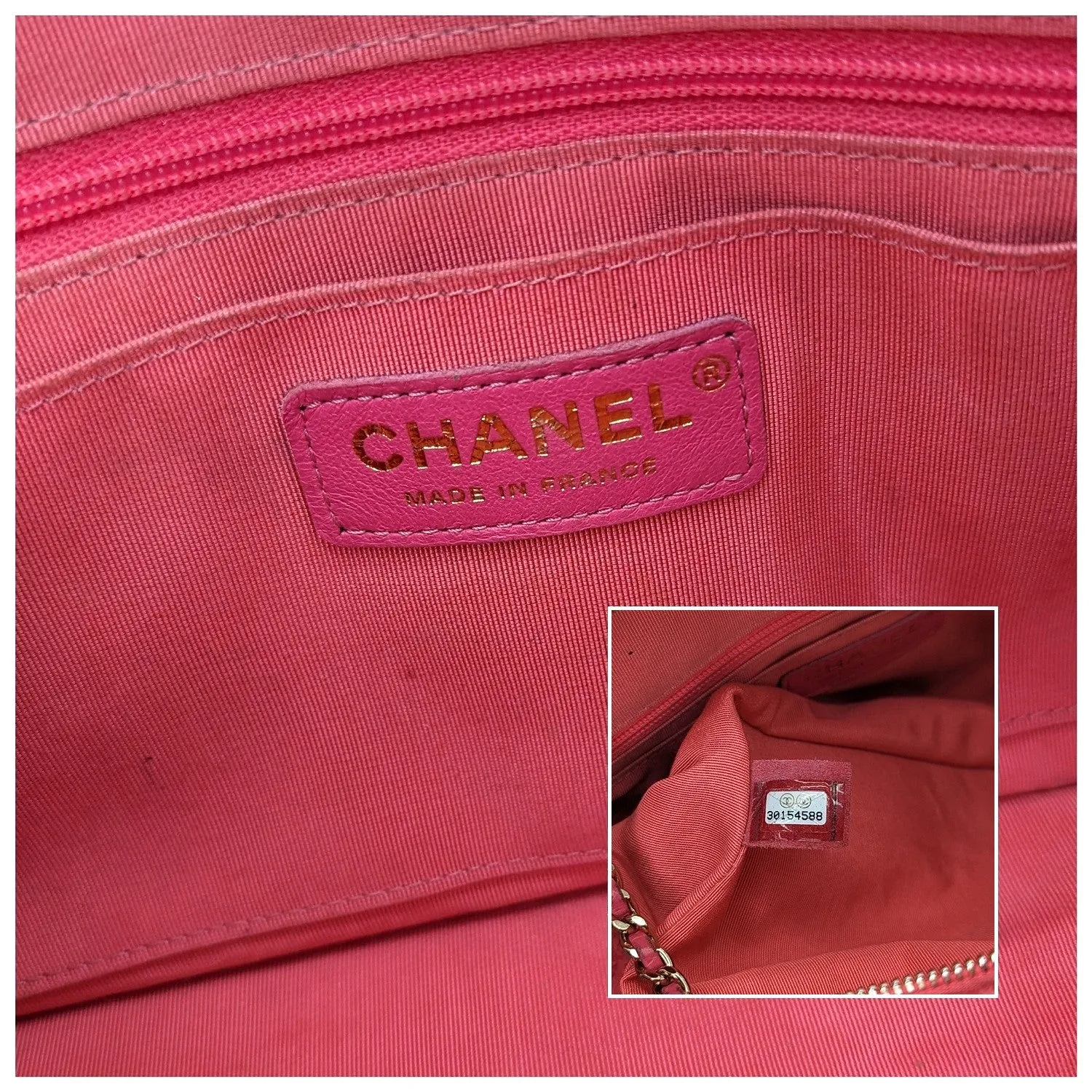 Chanel Bag Pink Quilted Tweed CC Camera Case