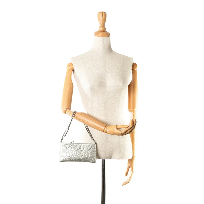 Chanel Camellia Chain Leather Handbag