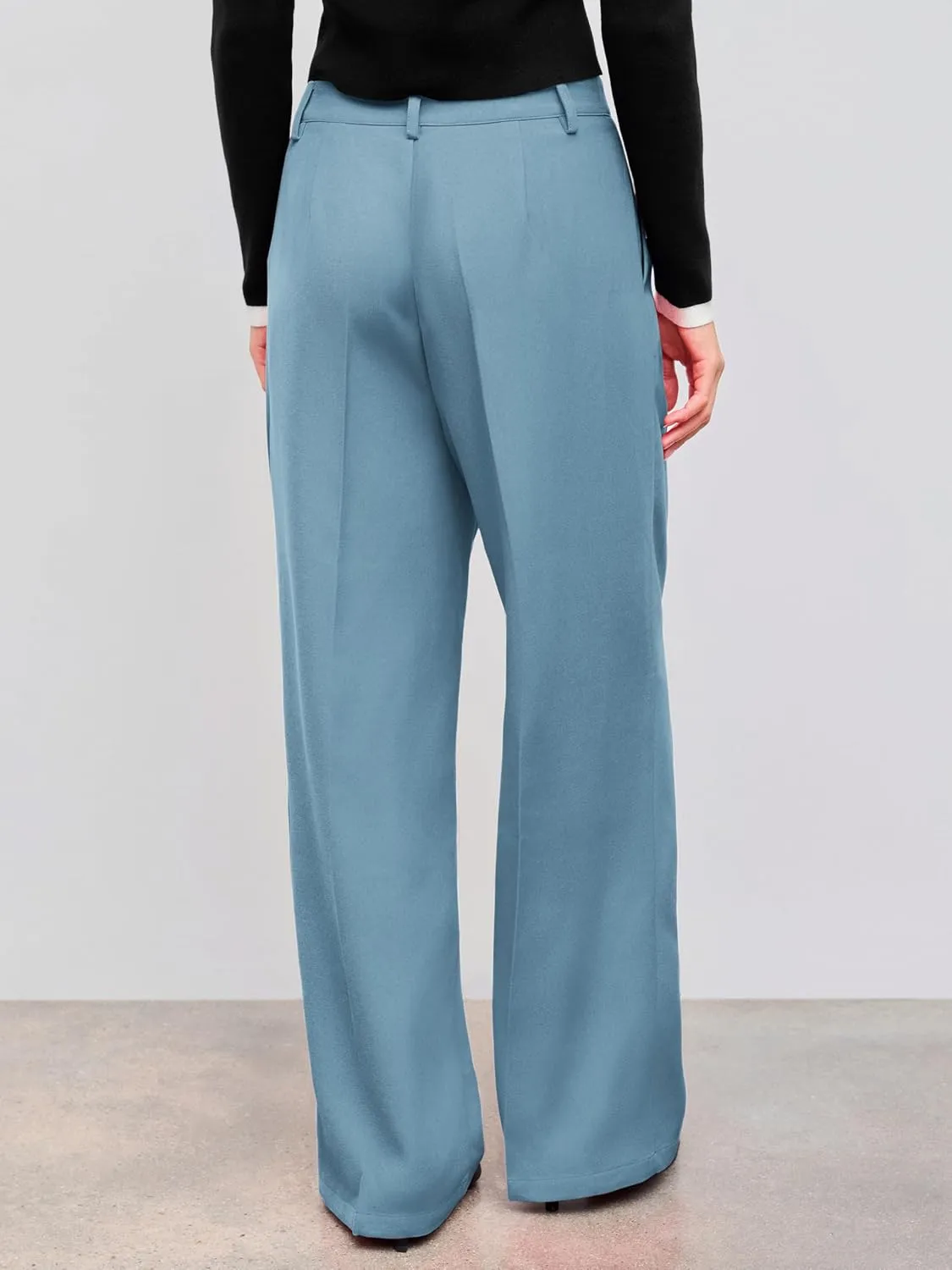 CIDER High Waist Pleated Wide Leg Pants