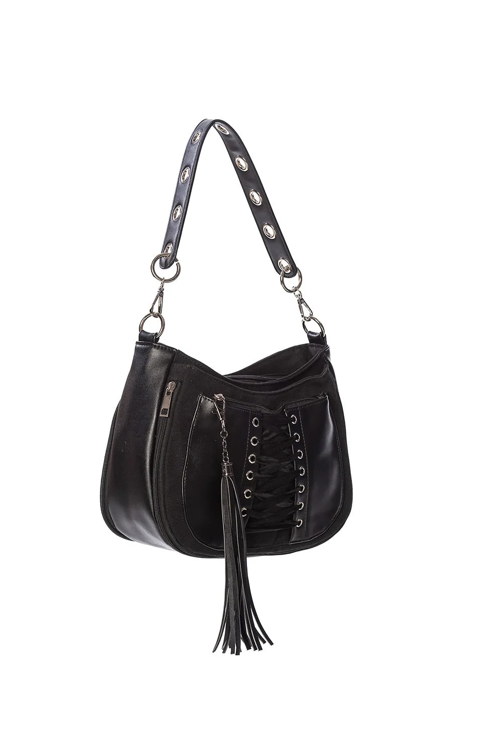 Corset Grommet Shoulder Bag