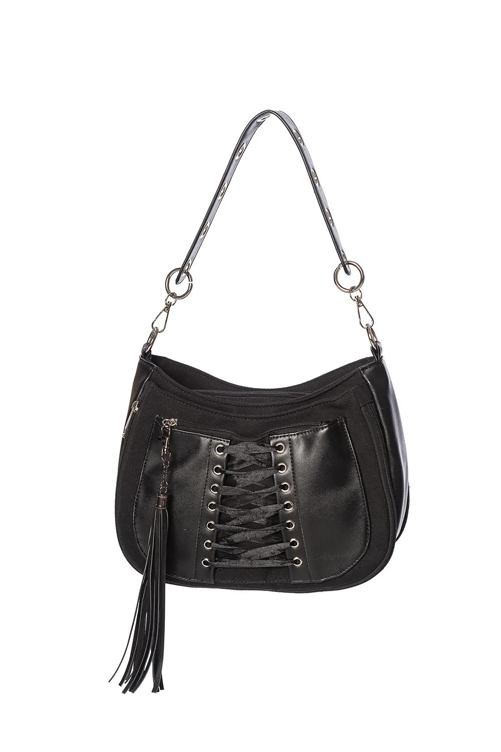 Corset Grommet Shoulder Bag