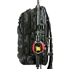 Fishing Tackle Waterproof Backpack Padded Shoulders/Backs, Rod Holders