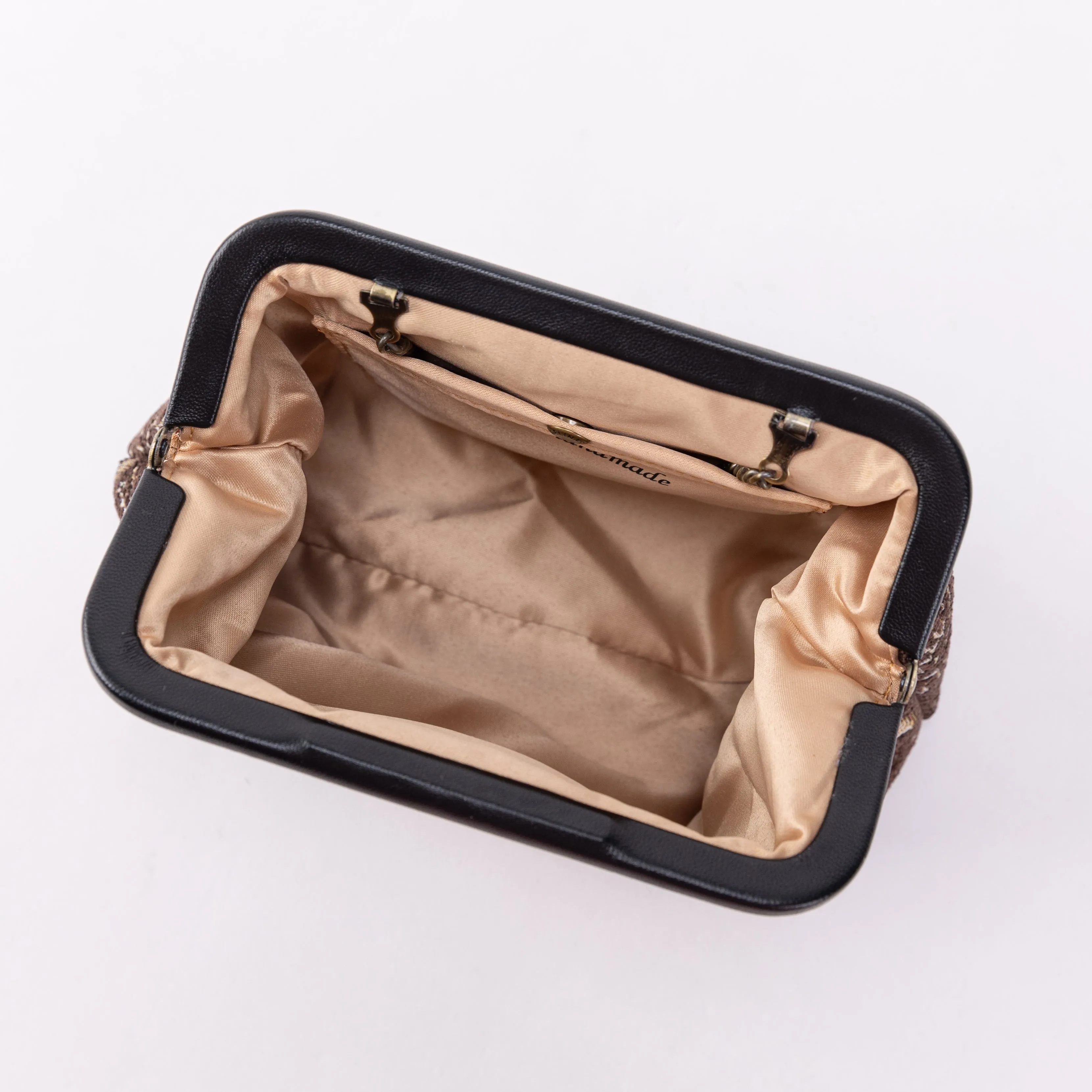 Floral Brown Alma Clutch