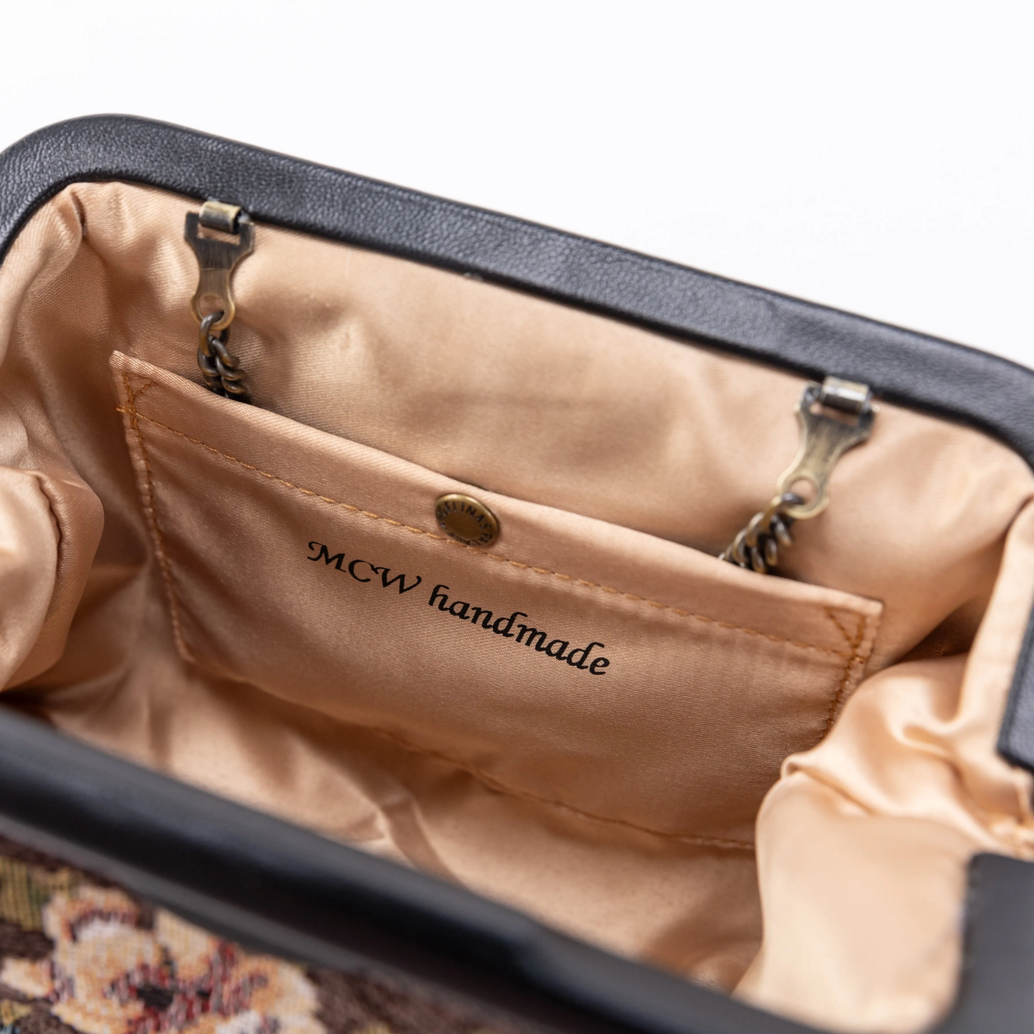 Floral Brown Alma Clutch