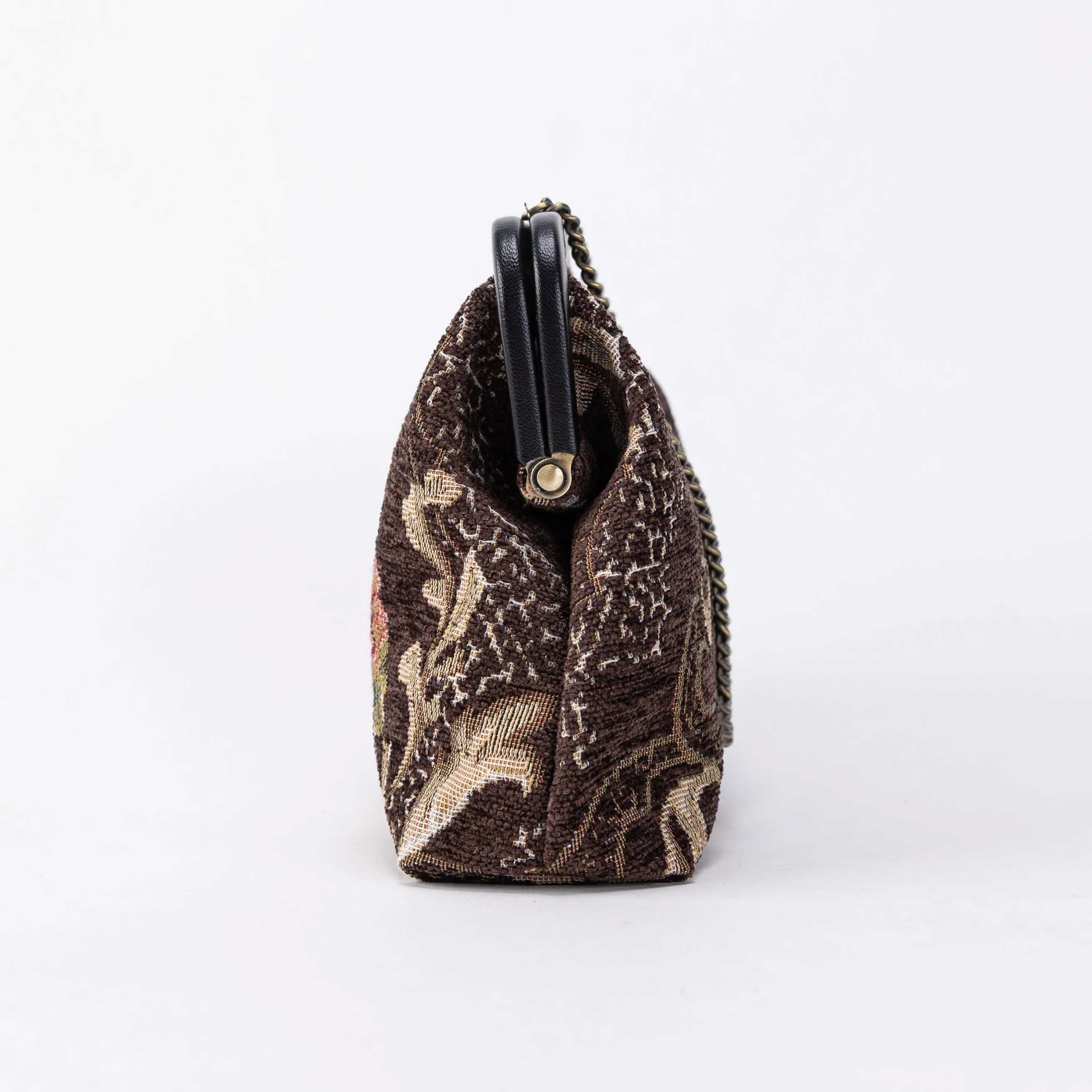 Floral Brown Alma Clutch