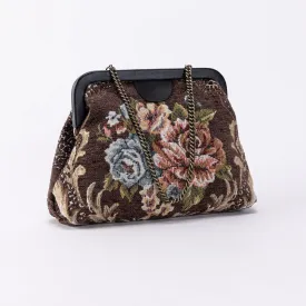 Floral Brown Alma Clutch