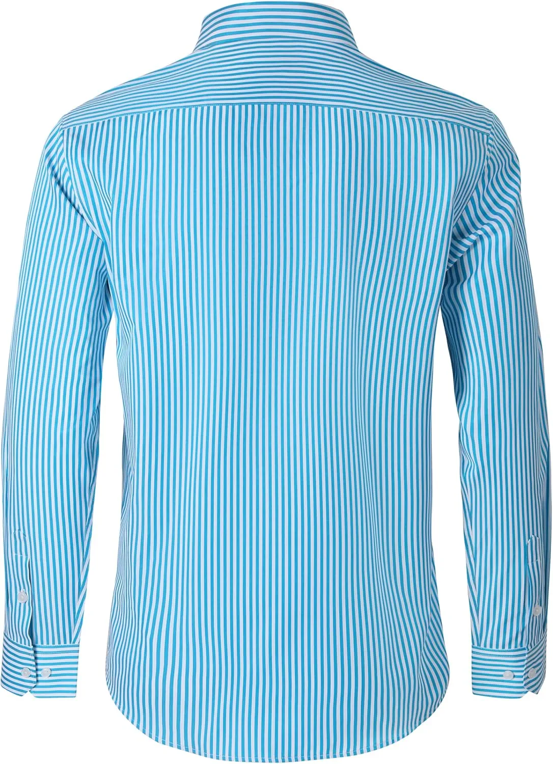Grade 4 Wrinkle-Resistant Long Sleeve Striped Button-Down Shirt for Men Mens Dress Shirts