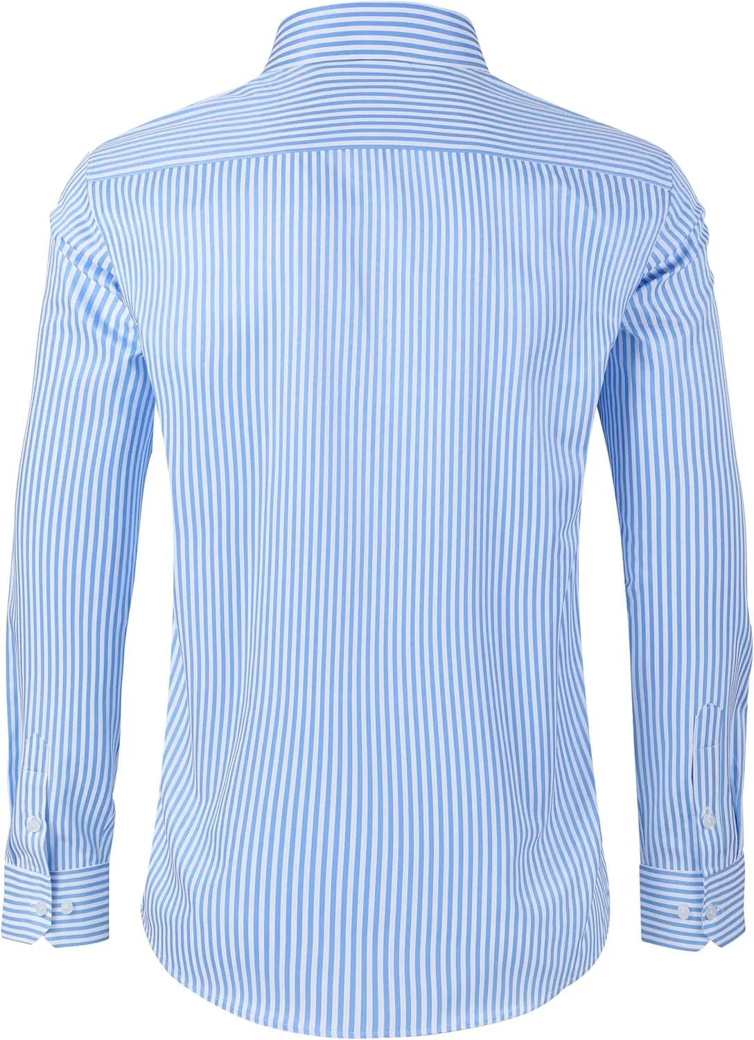 Grade 4 Wrinkle-Resistant Long Sleeve Striped Button-Down Shirt for Men Mens Dress Shirts