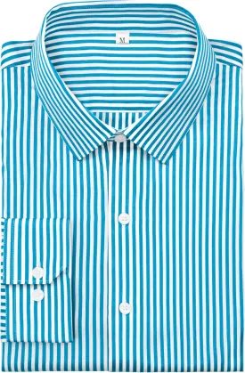 Grade 4 Wrinkle-Resistant Long Sleeve Striped Button-Down Shirt for Men Mens Dress Shirts