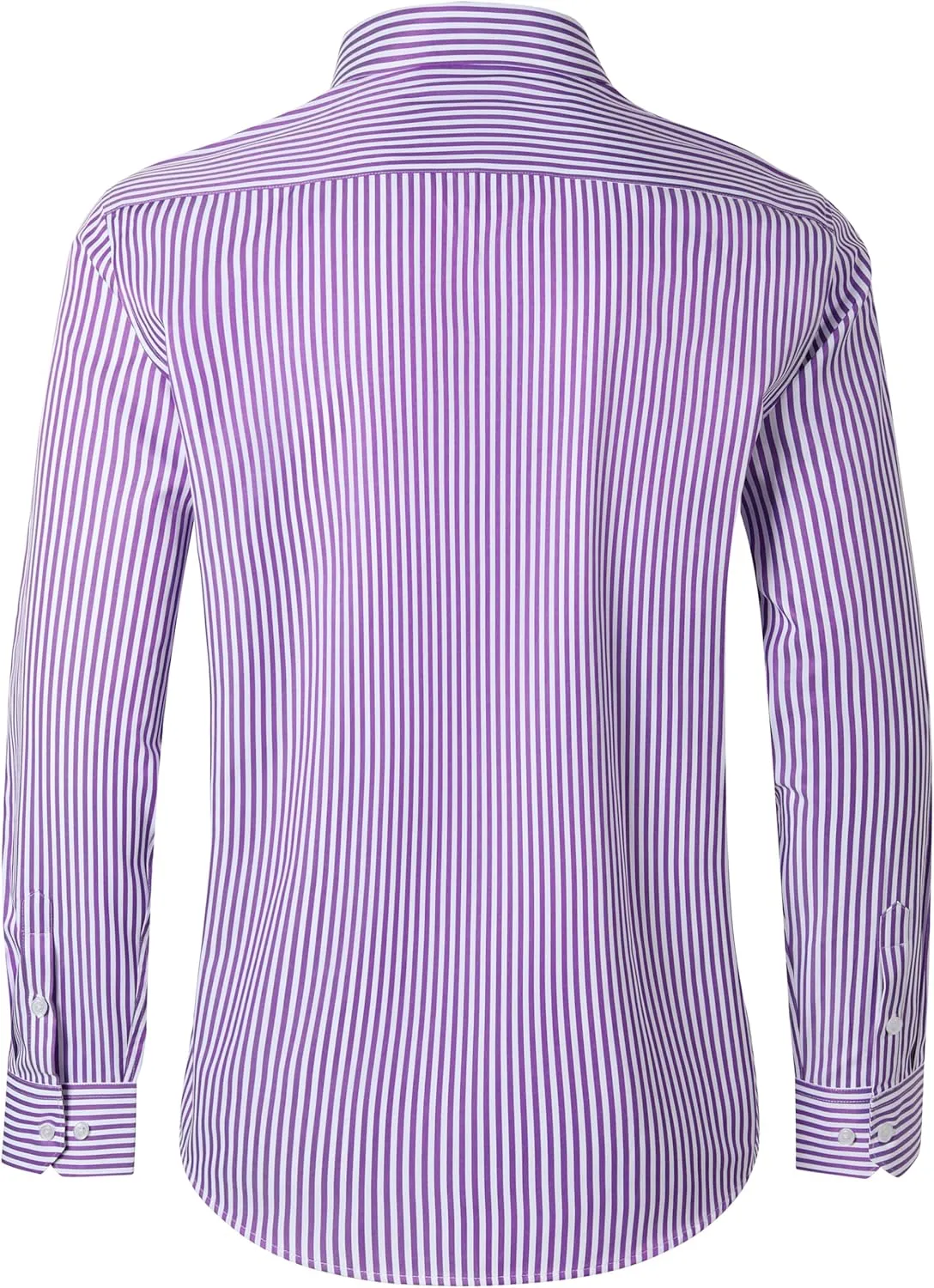 Grade 4 Wrinkle-Resistant Long Sleeve Striped Button-Down Shirt for Men Mens Dress Shirts