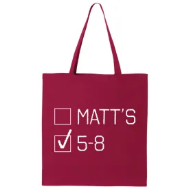 I Vote 5-8 Minnesota Canvas Tote Bag