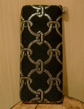 Kotur Brocade Kellet Clutch with a Pave Swarovski Crystal Closure