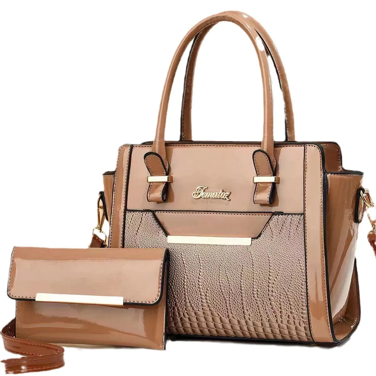Lady Glams 2024 Large Capacity Crocodile Patterned Crossbody Composite Bag - Elevate Your Style with High-Quality PU Fashion Handbags
