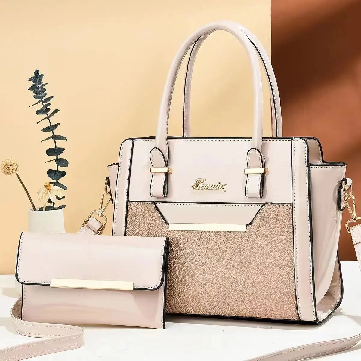 Lady Glams 2024 Large Capacity Crocodile Patterned Crossbody Composite Bag - Elevate Your Style with High-Quality PU Fashion Handbags