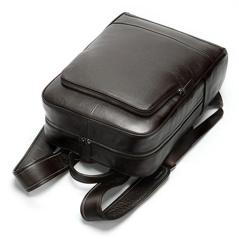 Men's Business Leather Backpack