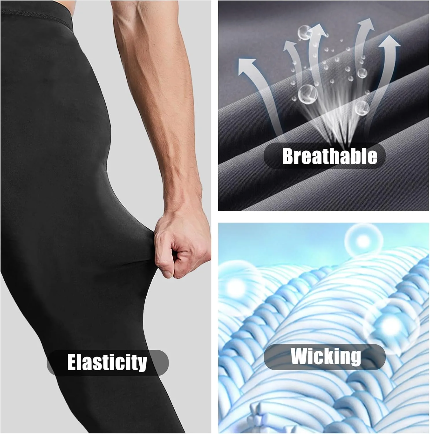 Men??s Compression Pants Athletic Running Leggings Workout Tights Quick Dry Base Layer Basketball Sports Underpants
