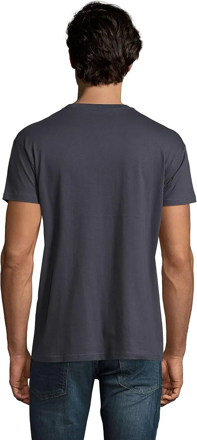 Men's Graphic T-Shirt Motorcycle Heartbeat Eco-Friendly Limited Edition Short Sleeve Tee-Shirt Vintage Birthday