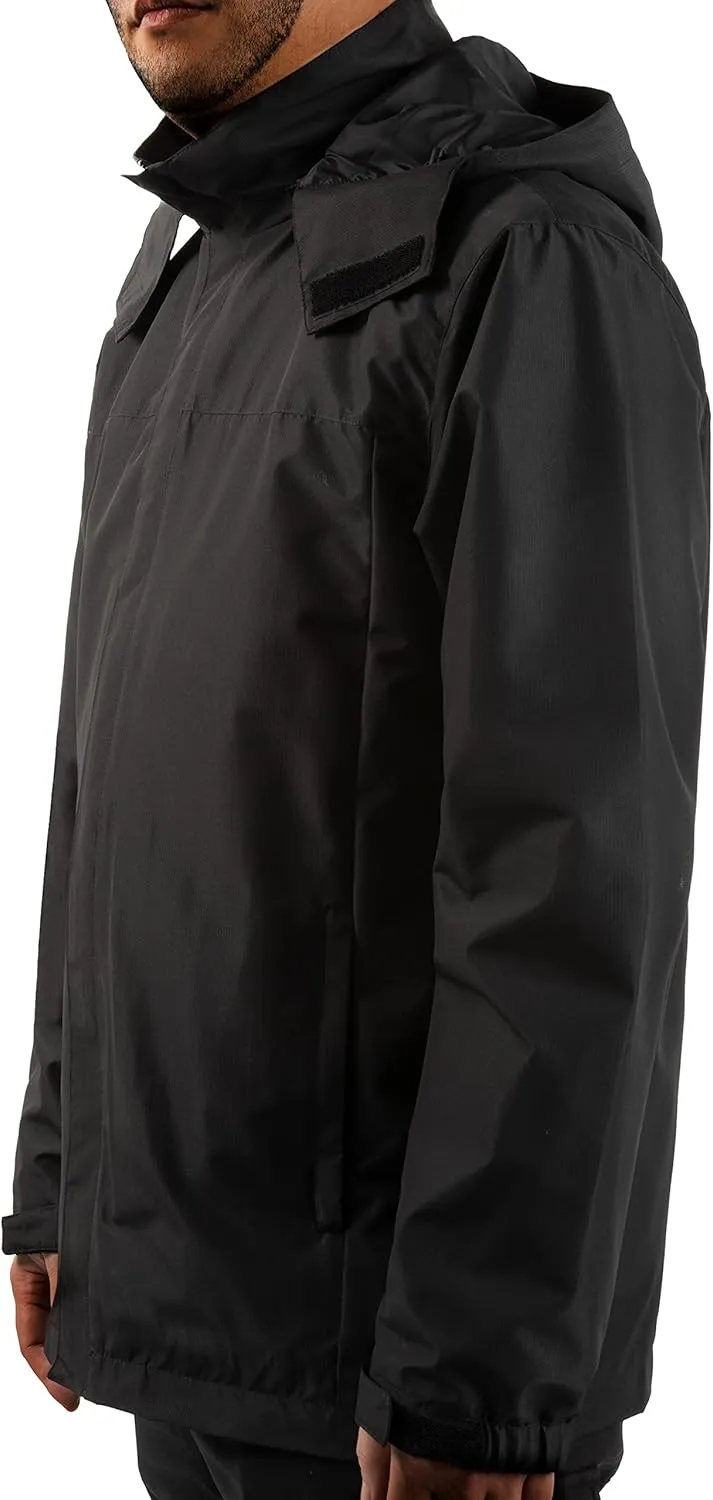 Mens Rain Jacket Lightweight Waterproof With Hooded Outdoor Raincoat Jacket For Hiking Travel