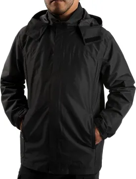 Mens Rain Jacket Lightweight Waterproof With Hooded Outdoor Raincoat Jacket For Hiking Travel