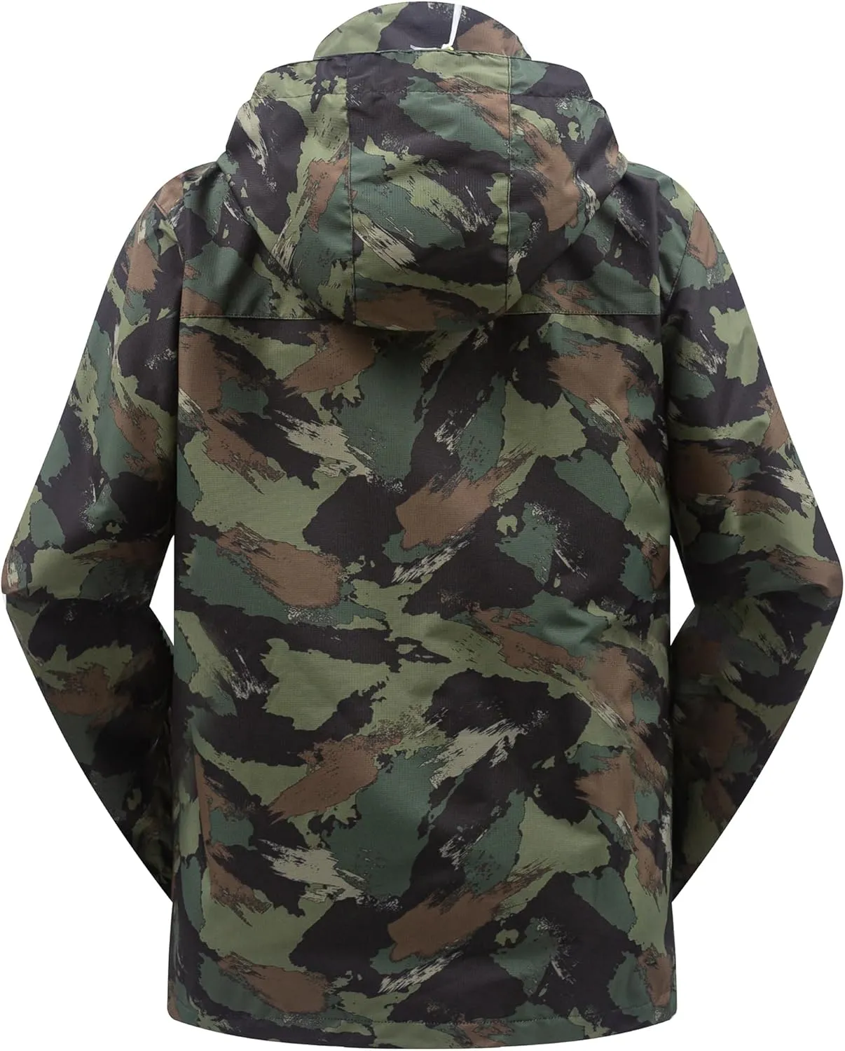 Mens Rain Jacket Lightweight Waterproof With Hooded Outdoor Raincoat Jacket For Hiking Travel