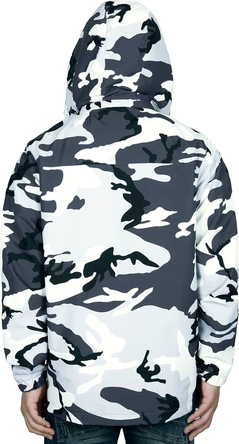 Mens Rain Jacket Lightweight Waterproof With Hooded Outdoor Raincoat Jacket For Hiking Travel