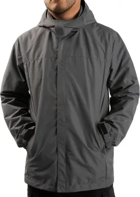 Mens Rain Jacket Lightweight Waterproof With Hooded Outdoor Raincoat Jacket For Hiking Travel