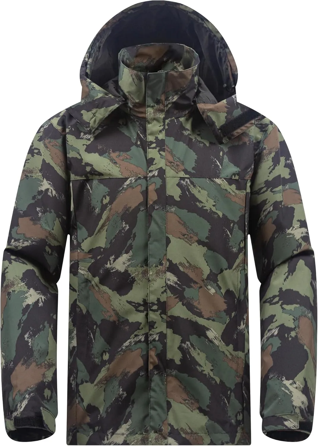 Mens Rain Jacket Lightweight Waterproof With Hooded Outdoor Raincoat Jacket For Hiking Travel