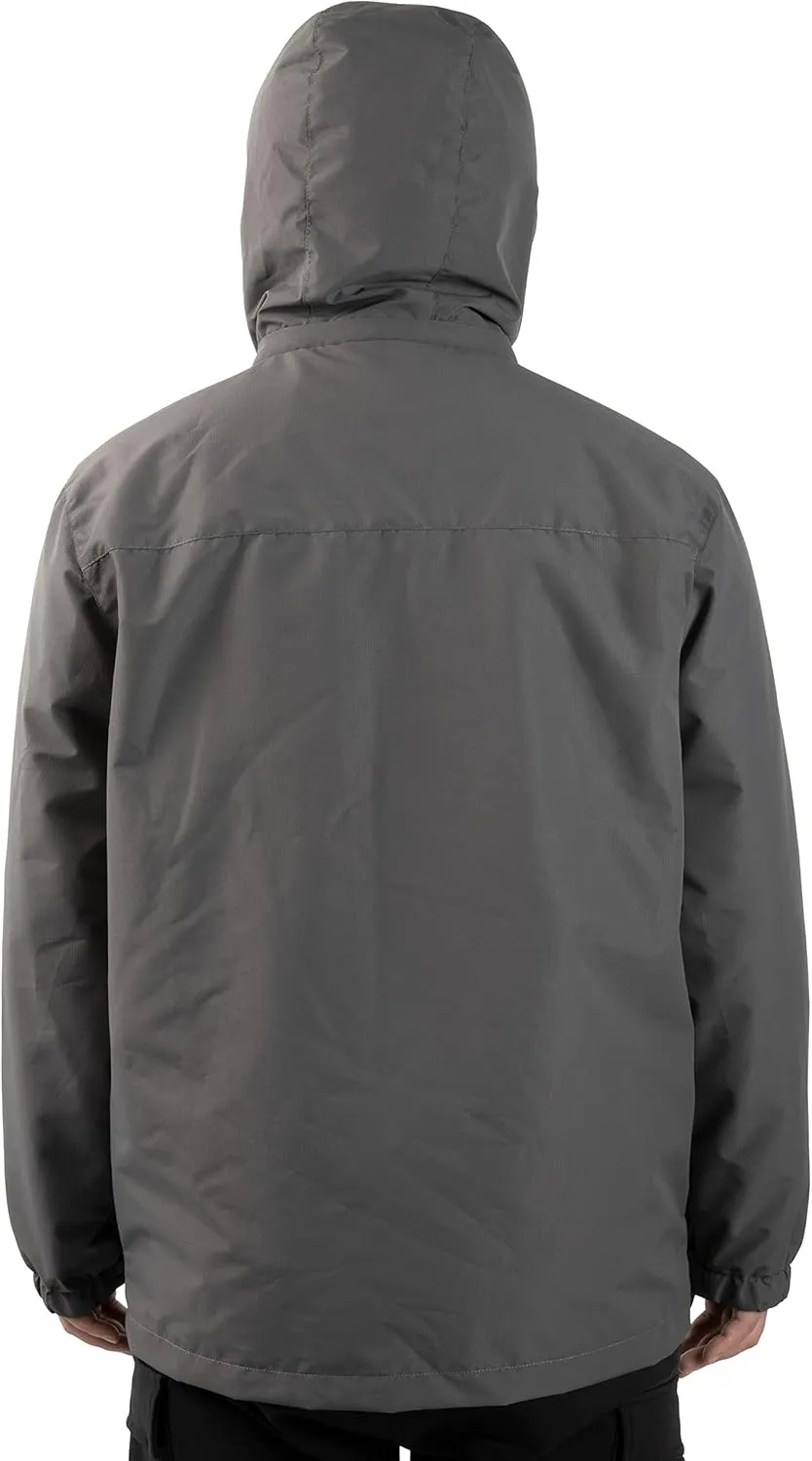 Mens Rain Jacket Lightweight Waterproof With Hooded Outdoor Raincoat Jacket For Hiking Travel