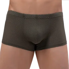 Mens Underwear Boxers Men's Solid Mesh Net Breathable Reguard Rise Pouch Boxer Briefs Sports Underpants Trunks