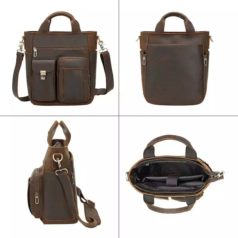 Men's Vintage Leather Crossbody Handbag