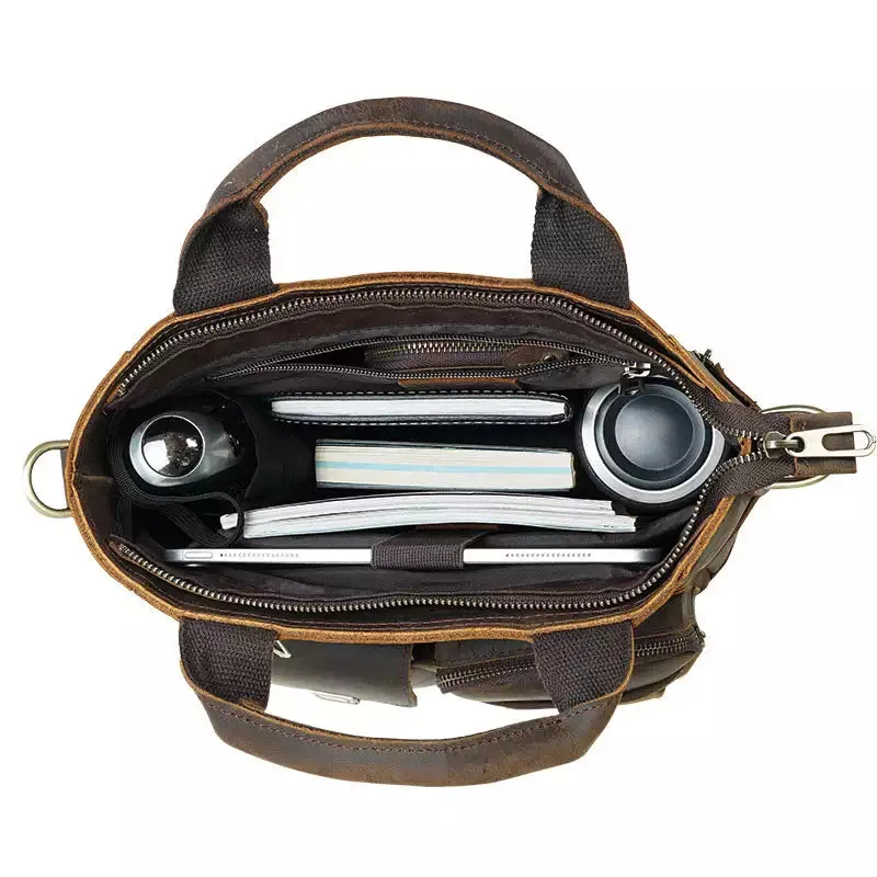 Men's Vintage Leather Crossbody Handbag