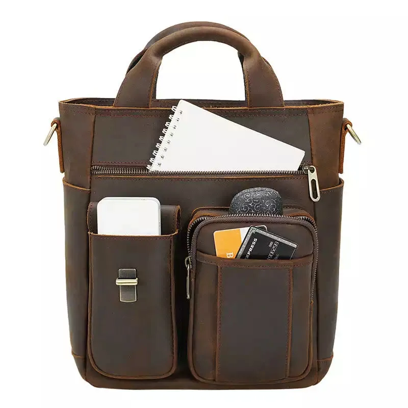 Men's Vintage Leather Crossbody Handbag