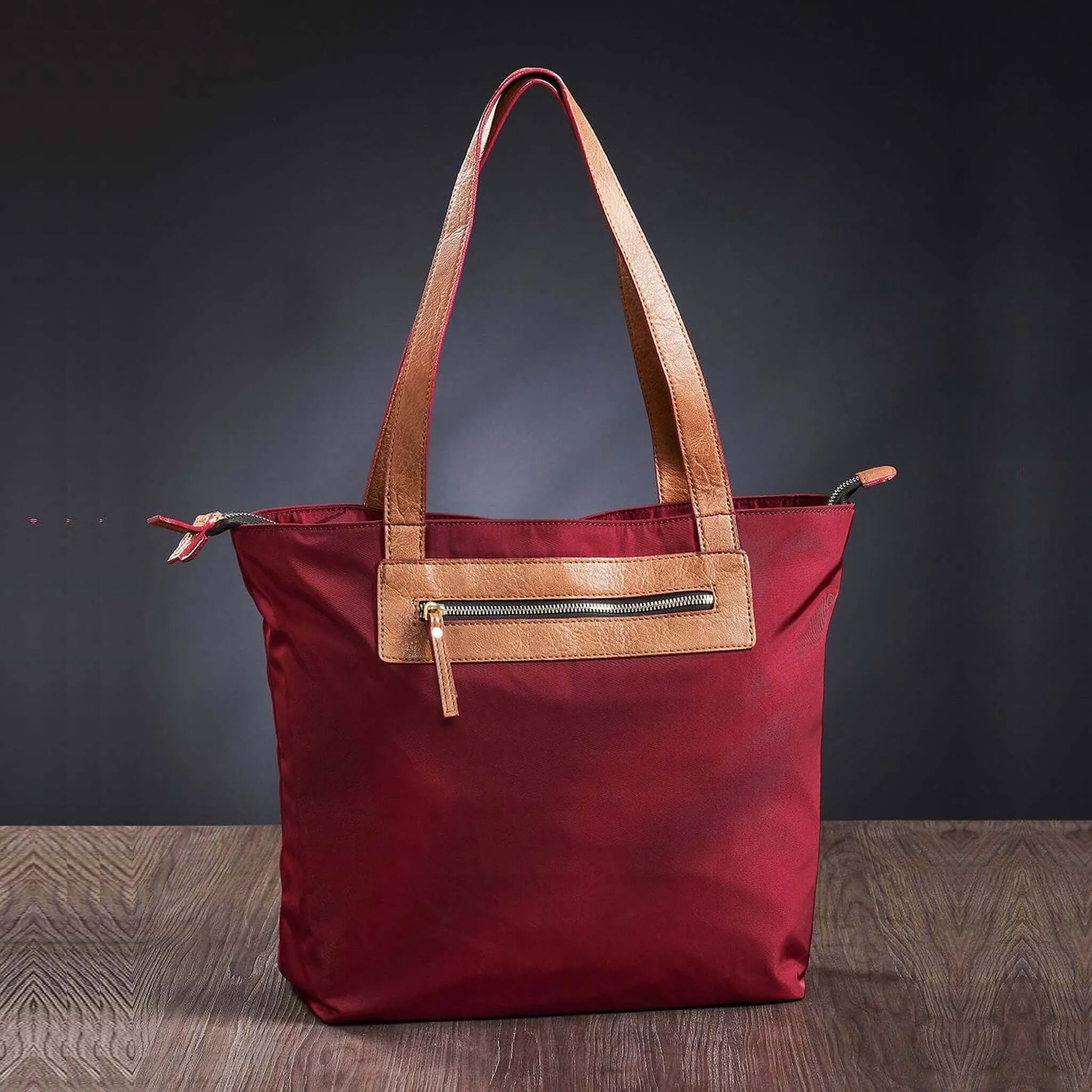 Mona B - Handbag for Women | Zipper Tote Bag | Crossbody Sling Bag for Grocery, Shopping, Travel | Shoulder Bags for Women: Set of 2 (Wine)