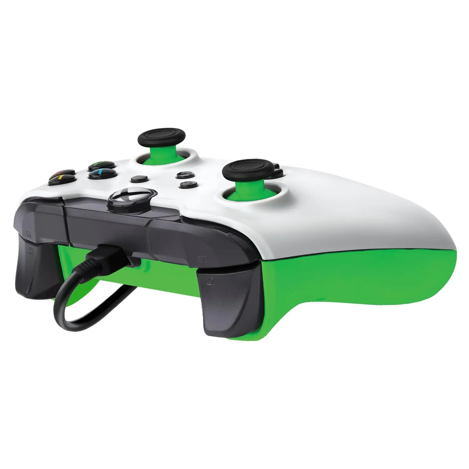 PDP Wired Xbox Gaming Controller: Gamepad Licensed for Xbox Series X|S, Xbox One & Windows PCs  Audio Controls, 8ft Cable, 3.5mm audio jack, Mappable Buttons and Triggers, Companion App  White/Green