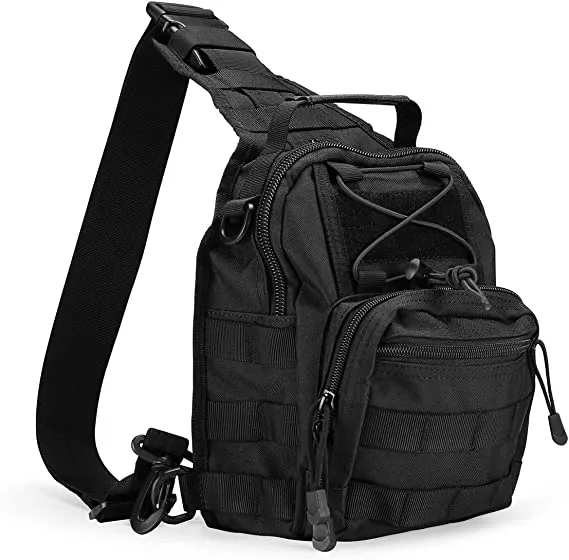 PMMT1004  Tactical Sling Bag Pack Military Rover Shoulder Backpack EDC Assault Range Bag, Water-Resistant