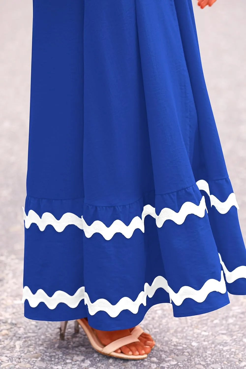 PRETTYGARDEN Women's 2025 Summer Flowy Maxi Dress Casual Sleeveless Spaghetti Strap Ruffle Beach Long Dresses