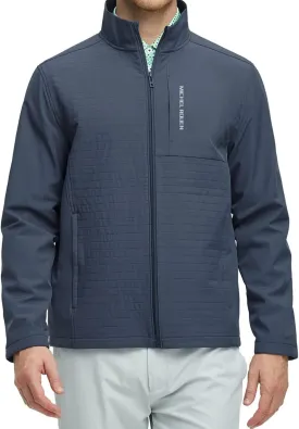 Rouen Mens Golf Raincoat Jacket Zipper Pockets Lightweight Softshell Hooded Water-resistant Spring Fall Outdoor Windbreaker