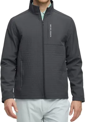 Rouen Mens Golf Raincoat Jacket Zipper Pockets Lightweight Softshell Hooded Water-resistant Spring Fall Outdoor Windbreaker