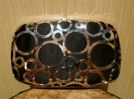 Shana of London Black "Bubble" Clutch Purse