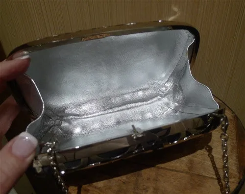 Shana of London Black "Bubble" Clutch Purse