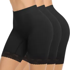SIMIYA Women's Slip Shorts for Under Dresses, Anti-Chafing Boyshorts Panties Seamless Stretch Lace Underwear
