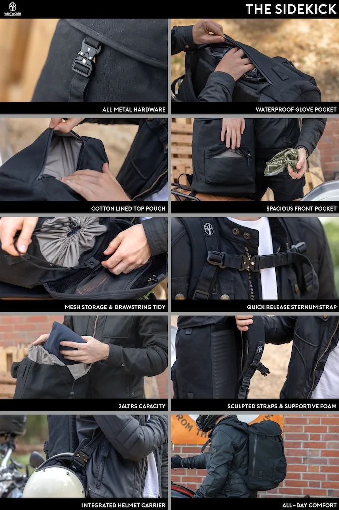 Wentworth SideKick Backpack - Black