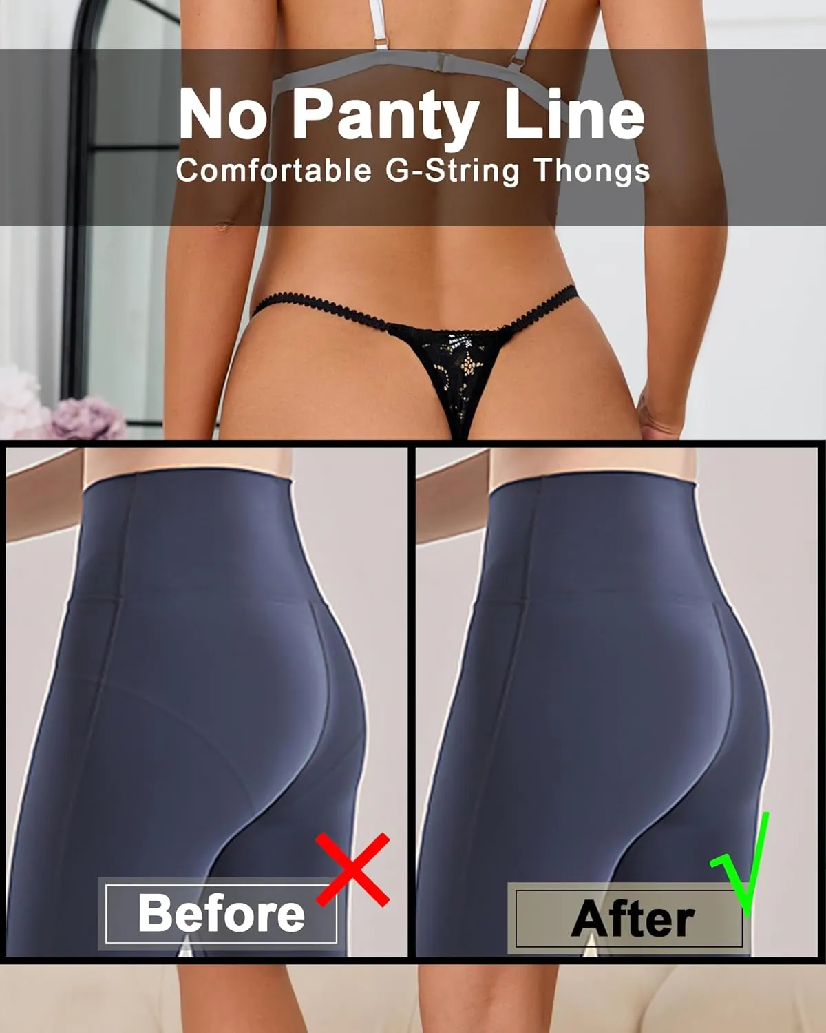 Women G-String Thongs Panties T Back Breathable Sexy Underwear
