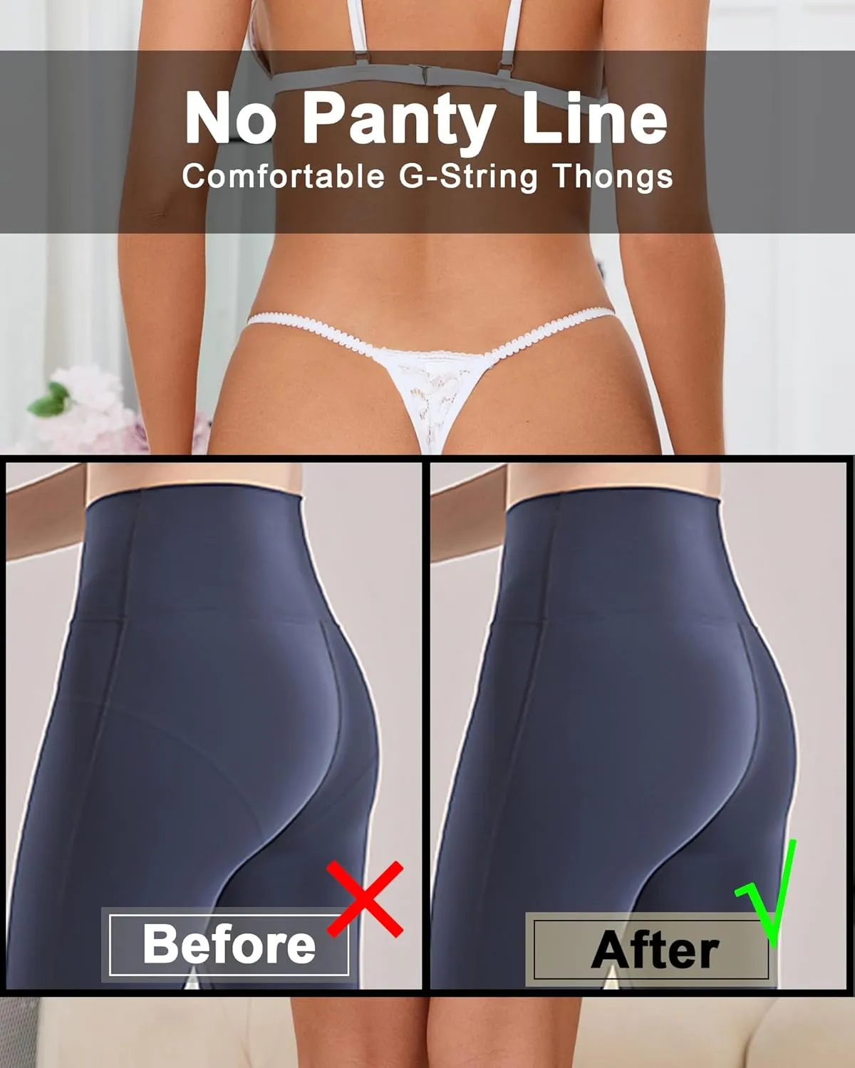 Women G-String Thongs Panties T Back Breathable Sexy Underwear