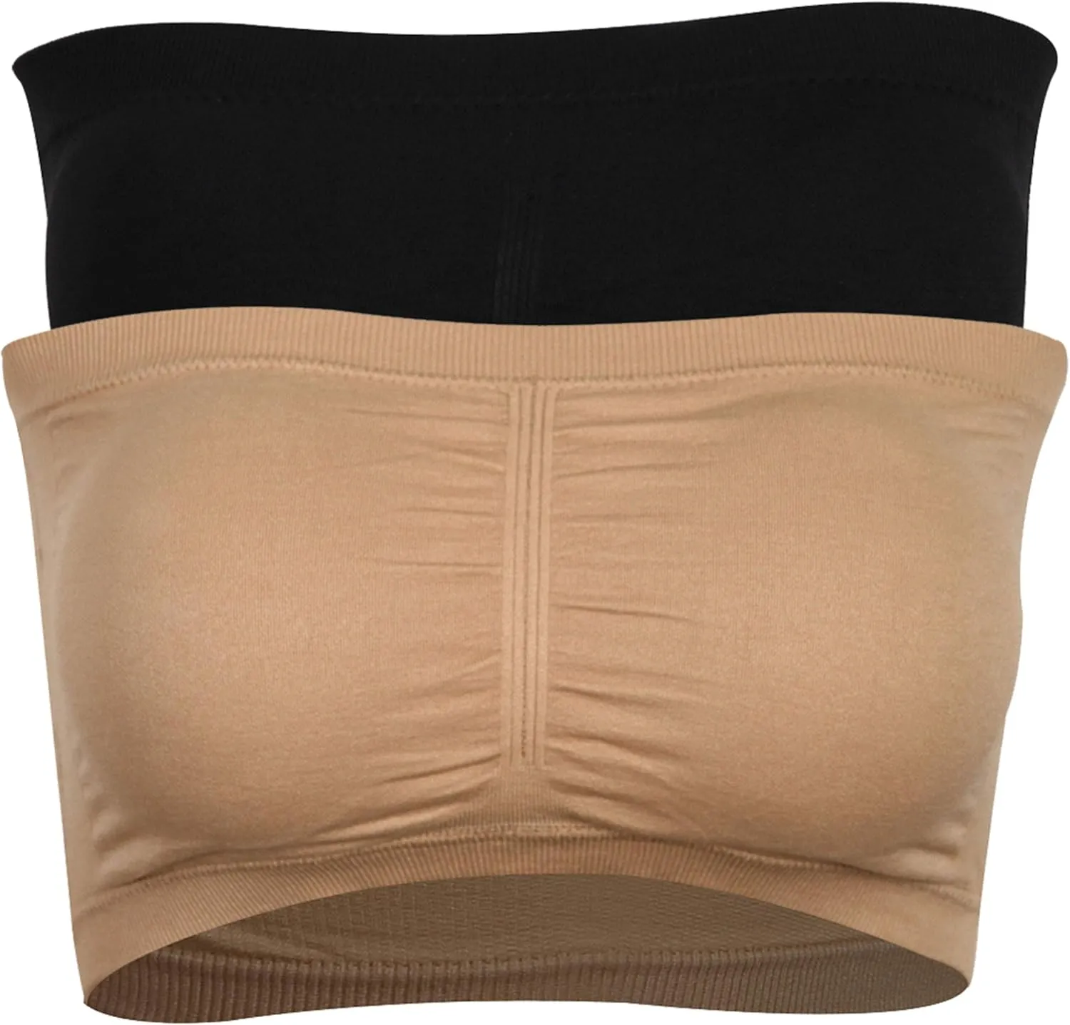 Women's Strapless Bralette Seamless Bandeau Tube Top Bra 3 & 2 Packs