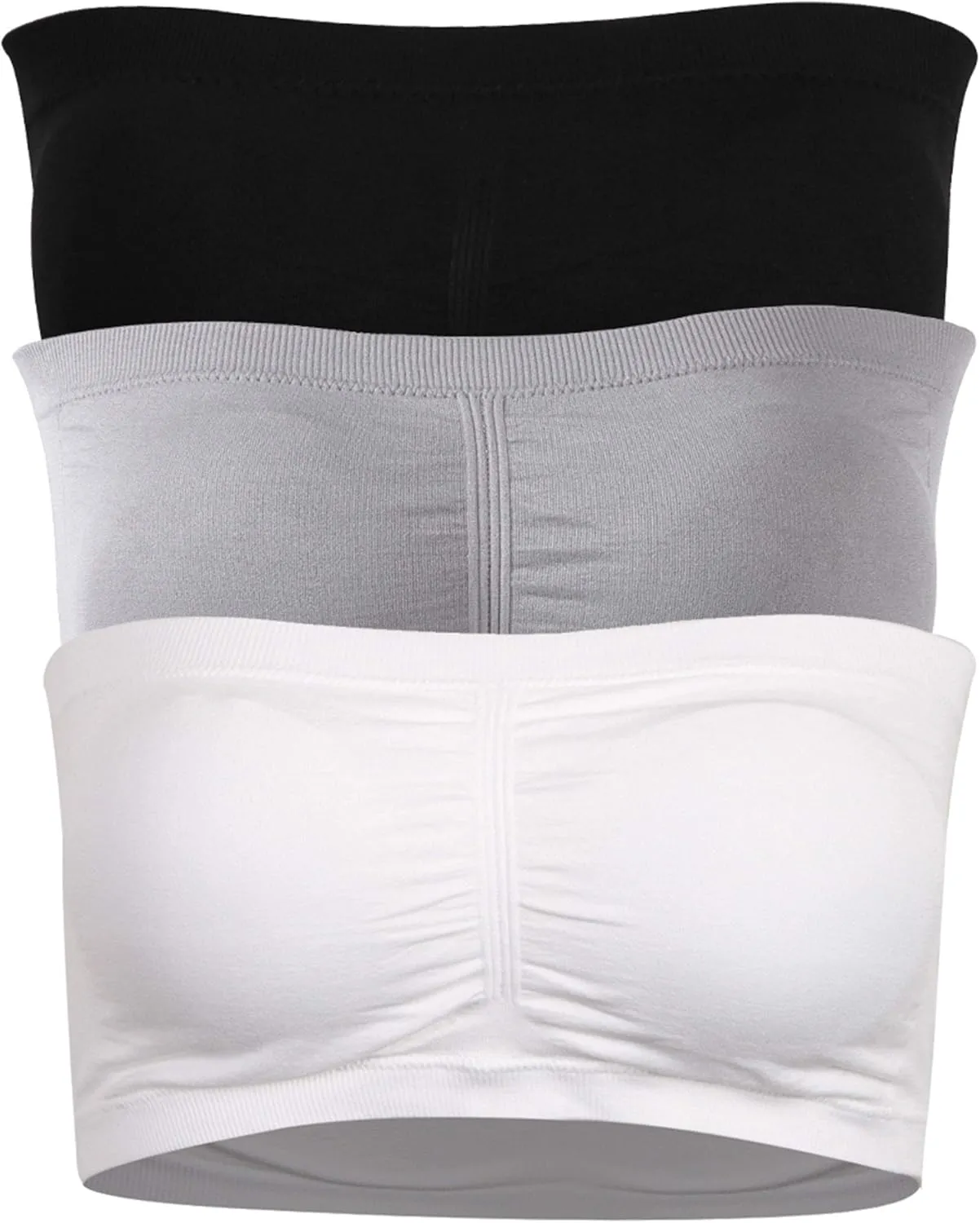 Women's Strapless Bralette Seamless Bandeau Tube Top Bra 3 & 2 Packs
